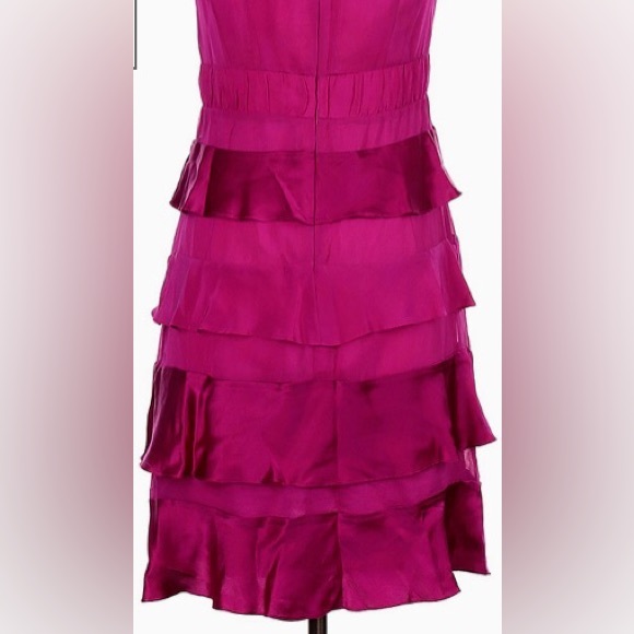 Nantte Lepore - Hot Pink silk cocktail Dress Sz 4 - Picture 4 of 4